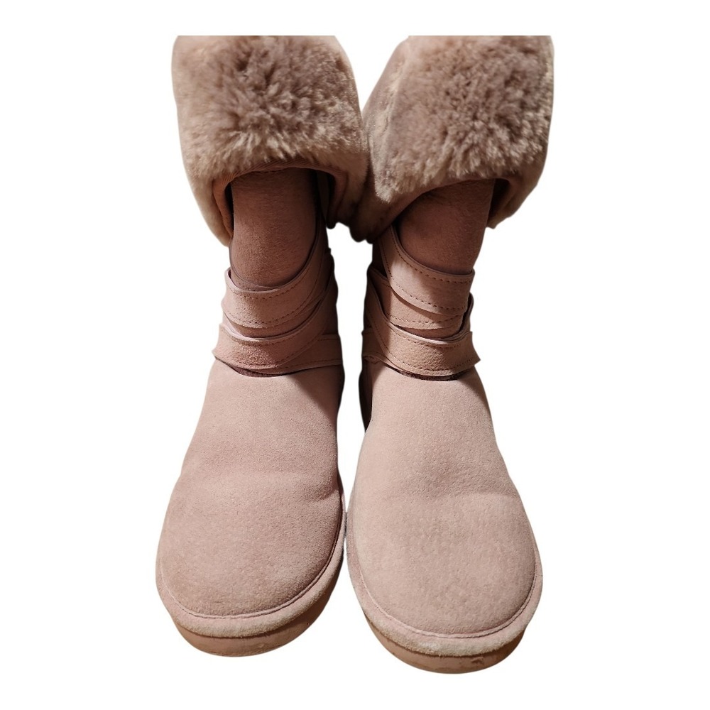 La Mo Suede Faux Fur Cuff‎ Winter Boots, Women's, Blush Pink, Comfortable